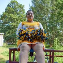 JD and Messy Andi: Another Cheerleader Dunking!
