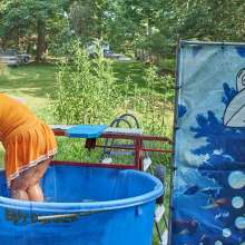 JD and Messy Andi: Another Cheerleader Dunking!