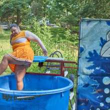 JD and Messy Andi: Another Cheerleader Dunking!