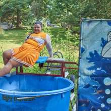 JD and Messy Andi: Another Cheerleader Dunking!