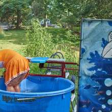 JD and Messy Andi: Another Cheerleader Dunking!