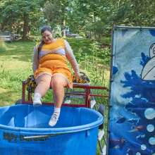 JD and Messy Andi: Another Cheerleader Dunking!