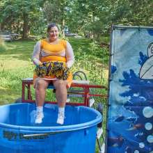 JD and Messy Andi: Another Cheerleader Dunking!