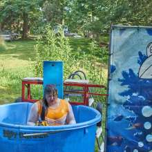 JD and Messy Andi: Another Cheerleader Dunking!