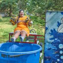 JD and Messy Andi: Another Cheerleader Dunking!