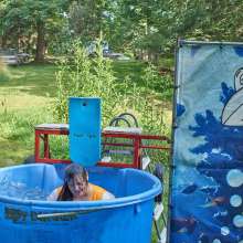 JD and Messy Andi: Another Cheerleader Dunking!