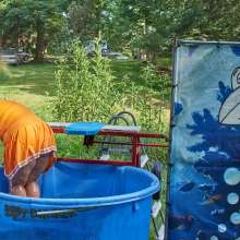 JD and Messy Andi: Another Cheerleader Dunking!