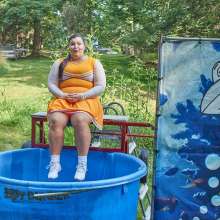 JD and Messy Andi: Another Cheerleader Dunking!