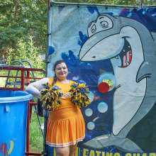 JD and Messy Andi: Another Cheerleader Dunking!