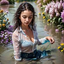 Wetmaxiskirts: Glamour AI Wetlook: Model "Duchaitenjourney"--second image selection