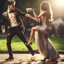 Lavette: Couples in Formal Attire- Wetlook and Messy!