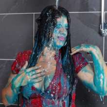 WAM Photography: Bea Slimed in Green and Blue