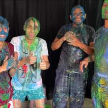 RevSlymsford: Jonjo And Ramon Bare Feet Tickling and Slimed Over The Head
