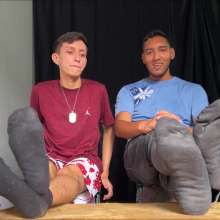 RevSlymsford: Jonjo And Ramon Bare Feet Tickling and Slimed Over The Head