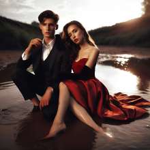 Lavette: Couples in Formal Attire- Wetlook and Messy!