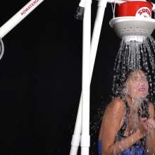 gpgt90: Julie in the Flush Tank: Blue Polka Dot Dress