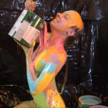 RevSlymsford: Nude In 8 Colours Of Thick Paint!  It's Kaydens
