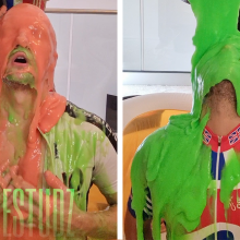 WM992: Lads Gunged in Lycra Cycling Gear