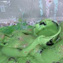 Miss Nicole: Larzstord Strips Down and Does Head Dunking and SlimePies