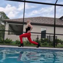 WetlookFashion: Mandi Trains for Swimming Competition