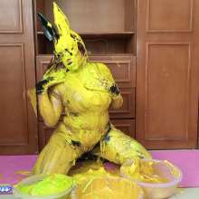 Hikari-Studio-Wam: My Black Bunny Gets Dirty Topless