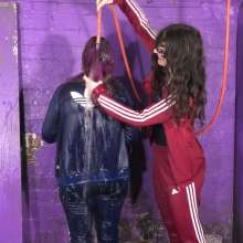 DungeonMasterOne: Red and Blue Tracksuit Hairwash