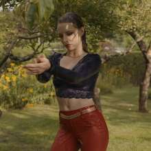 henands69: Tight red leatherpants slimed with wallpaper glue!