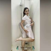 WetPlace: Stunning Anny Hot Shower In White Clothes
