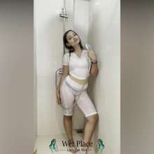 WetPlace: Stunning Anny Hot Shower In White Clothes