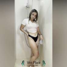 WetPlace: Stunning Anny Hot Shower In White Clothes