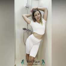 WetPlace: Stunning Anny Hot Shower In White Clothes