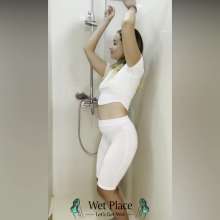 WetPlace: Stunning Anny Hot Shower In White Clothes