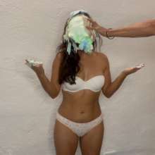 RevSlymsford: Thiswas Girl Pied + Slimed In Just Her Bra + Knickers