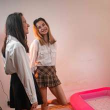 Wet Live Team: Ticklish Schoolgirls Fooled around in the Pool and Got Wet
