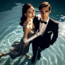 Lavette: Couples in Formal Attire- Wetlook and Messy!