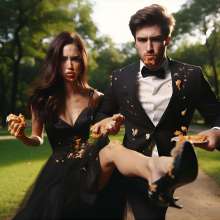 Lavette: Couples in Formal Attire- Wetlook and Messy!