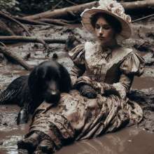 PzzzP: Classsic women in muddy water