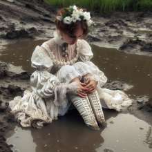 PzzzP: Classsic women in muddy water