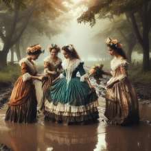 PzzzP: Classsic women in muddy water