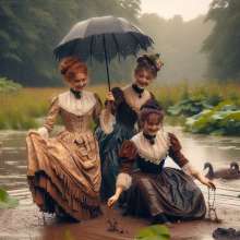 PzzzP: Classsic women in muddy water