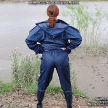 DungeonMasterOne: Mud Romp in Rainwear with Fidelity and Miss Abigail!