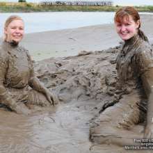 DungeonMasterOne: Mud Romp in Rainwear with Fidelity and Miss Abigail!