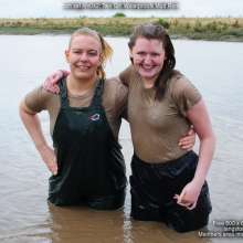 DungeonMasterOne: Mud Romp in Rainwear with Fidelity and Miss Abigail!