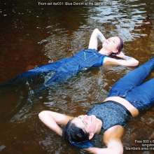 DungeonMasterOne: Maude and Charity go for a fully-clothed swim in the river!