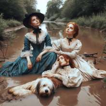 PzzzP: Classsic women in muddy water