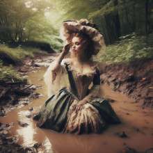 PzzzP: Classsic women in muddy water