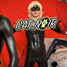 Your Wet Cat: Cat Noir Latex Paint Only Boy Cosplay Painting Body Art