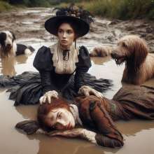 PzzzP: Classsic women in muddy water