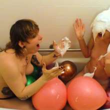 Slime Sirens: Explosive Shaving Cream Filled Balloons in the Tub!