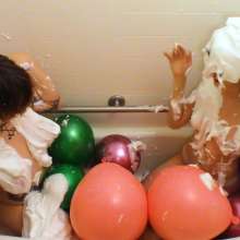 Slime Sirens: Explosive Shaving Cream Filled Balloons in the Tub!